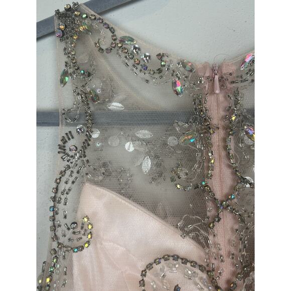 Dancing Queen - 9550 Mock Two-Piece A-Line Short Mini Prom Dress Pink S - Picture 8 of 16